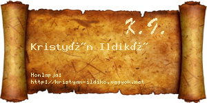 Kristyán Ildikó névjegykártya
