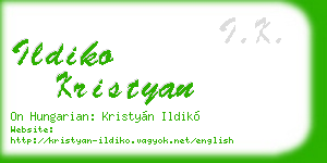 ildiko kristyan business card