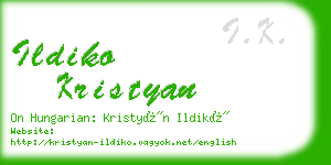 ildiko kristyan business card